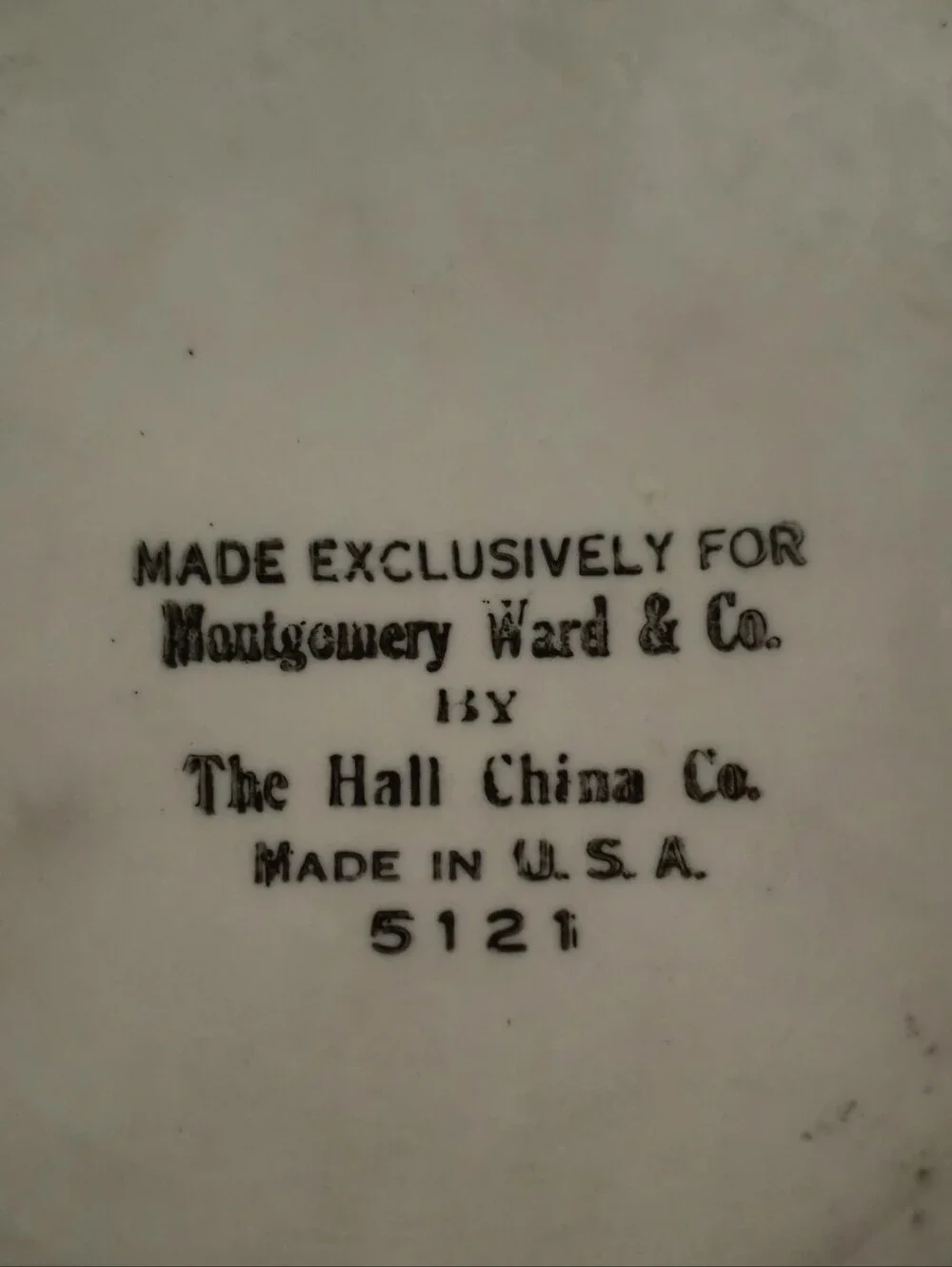 VTG HALL CHINA for MONTGOMERY WARD 7